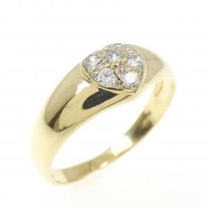 750YG ハート キュービック リング