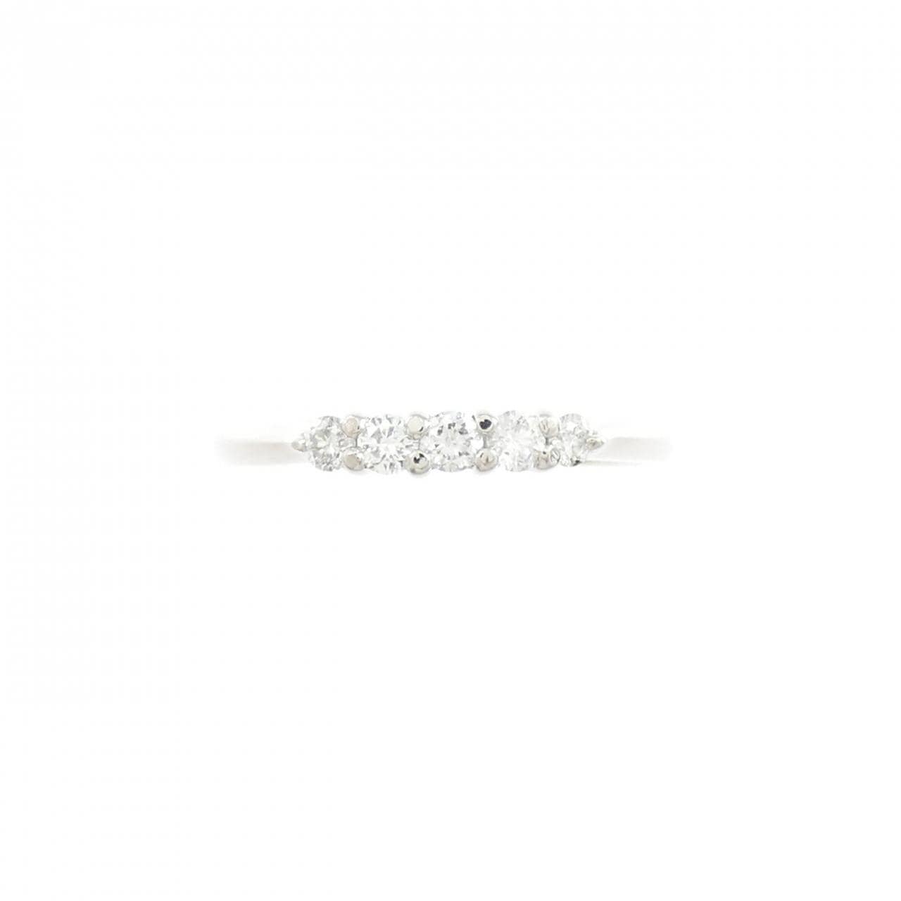 PT900 ダイヤモンド ピンキーリング 0.13CT