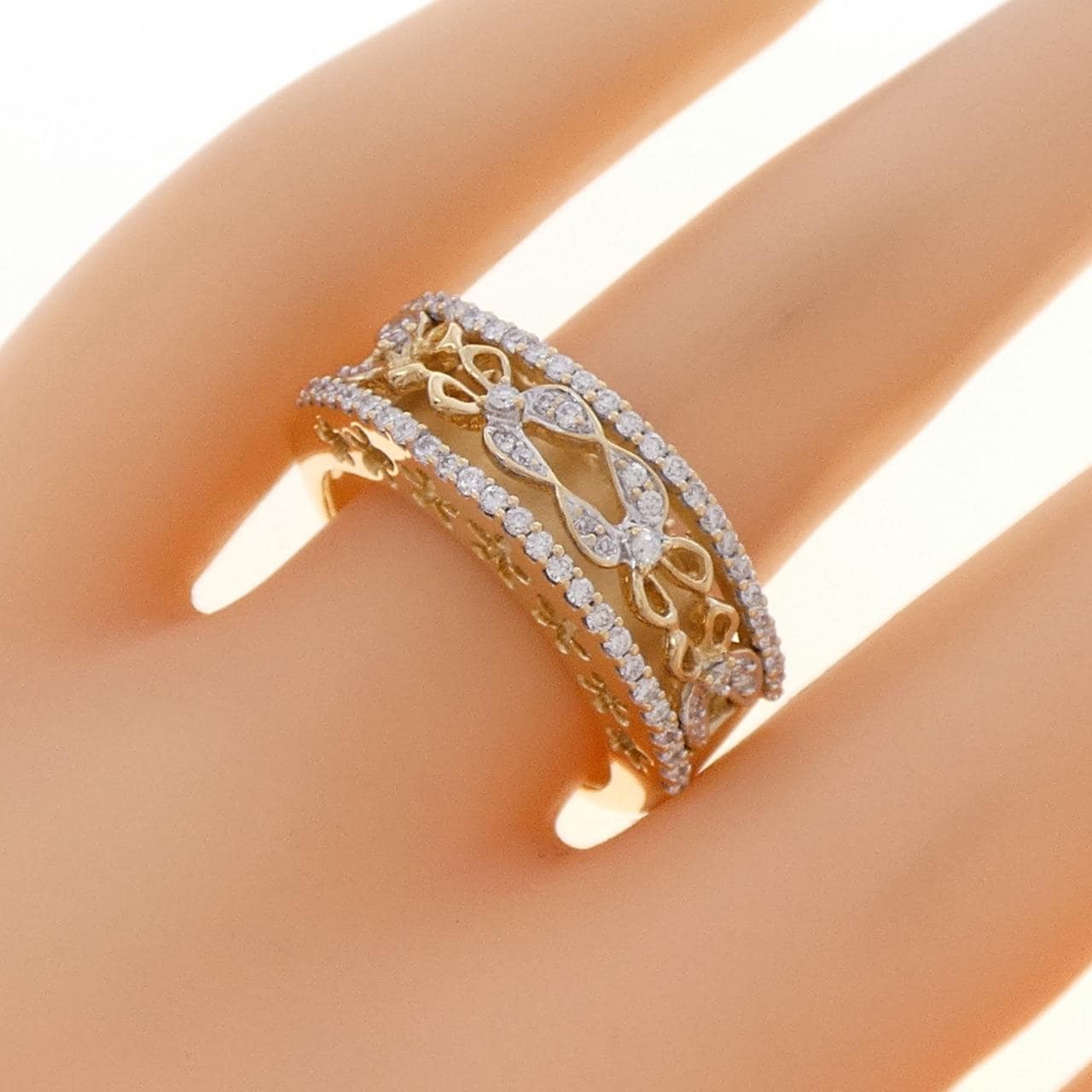 K18YG/K18WG ダイヤモンド リング 0.40CT