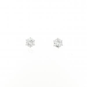 【リメイク】PT900 ダイヤモンド ピアス 0.331CT 0.366CT G I1 Good
