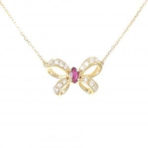 K18YG ルビー ネックレス