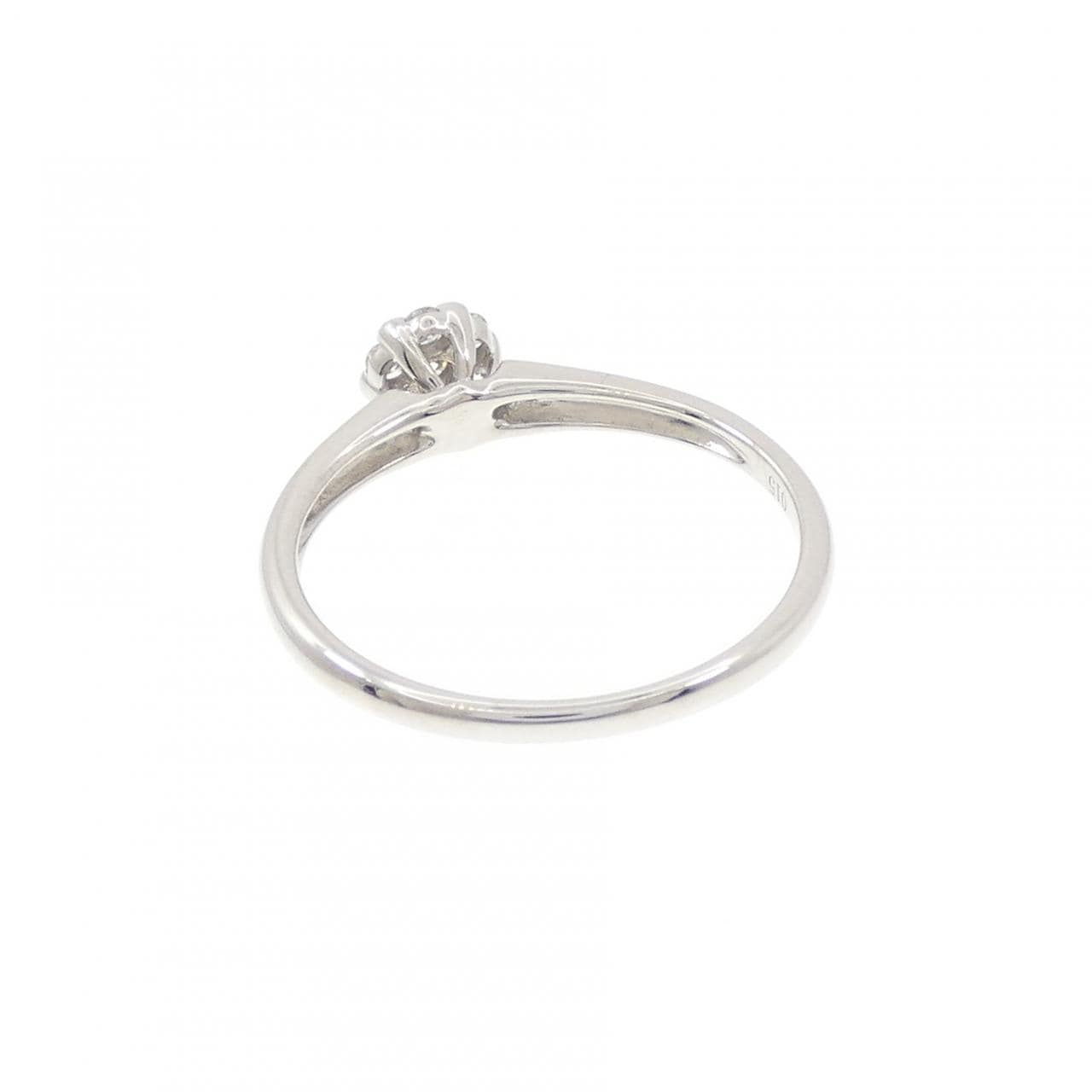 K18WG フラワー ダイヤモンド リング 0.15CT