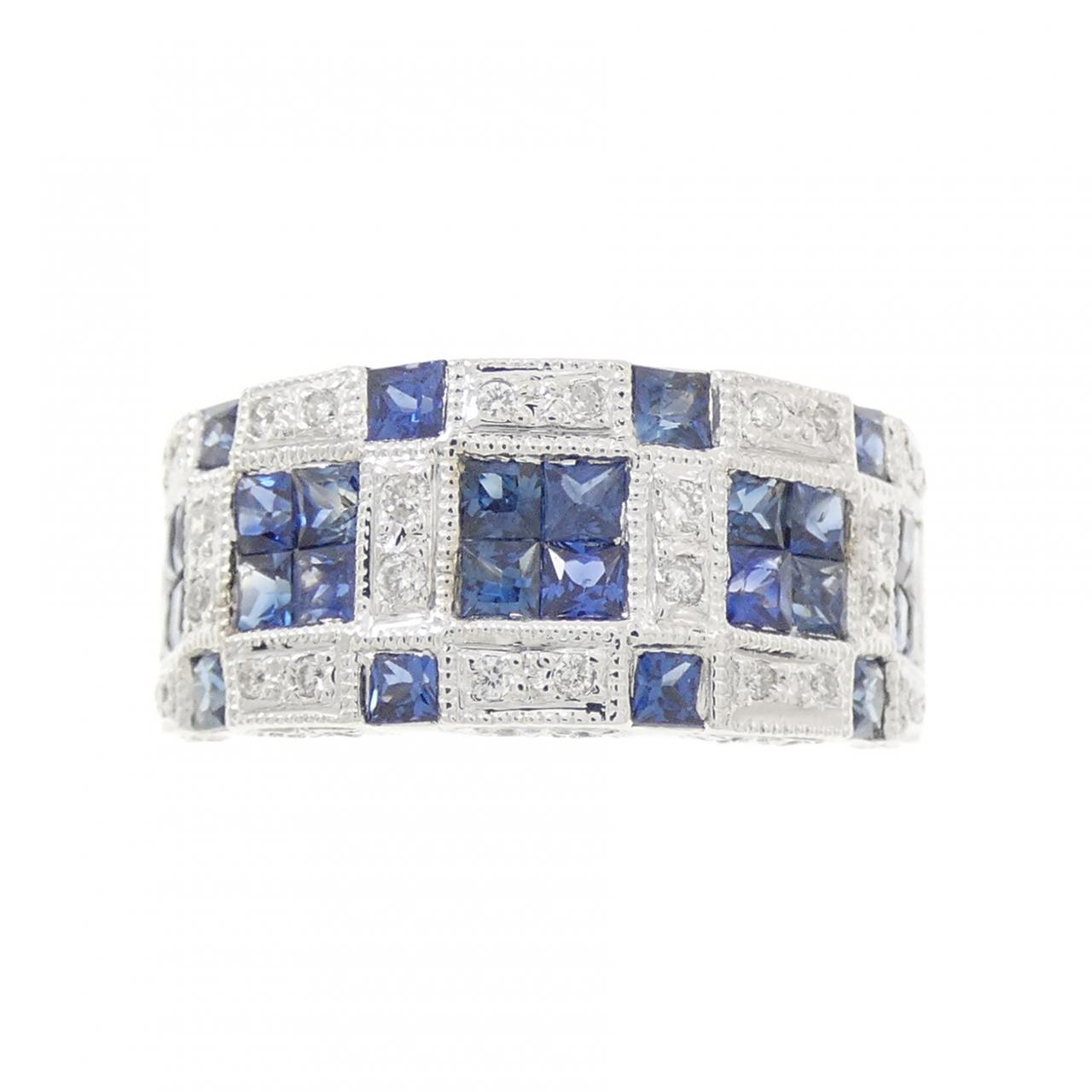 K18WG サファイヤ リング 1.75CT