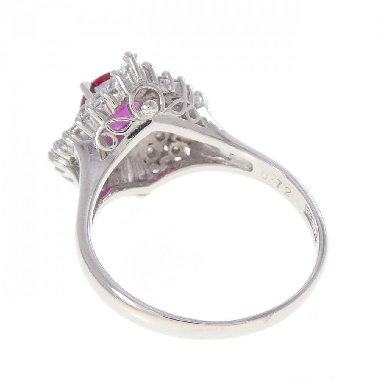PT900 ルビー リング 0.72CT