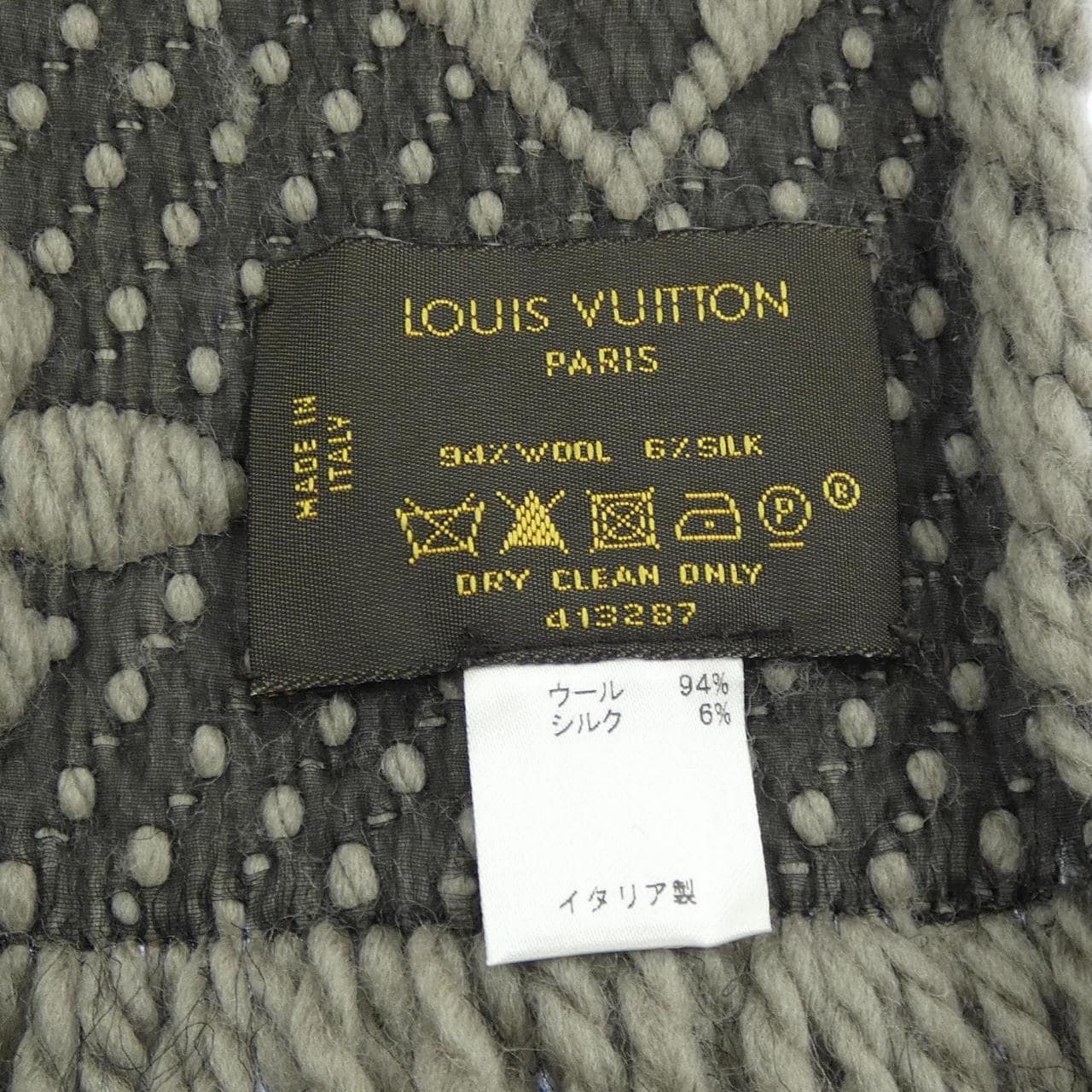 ルイヴィトン LOUIS VUITTON エシャルプ ロゴマニア M72242 MUFFLER