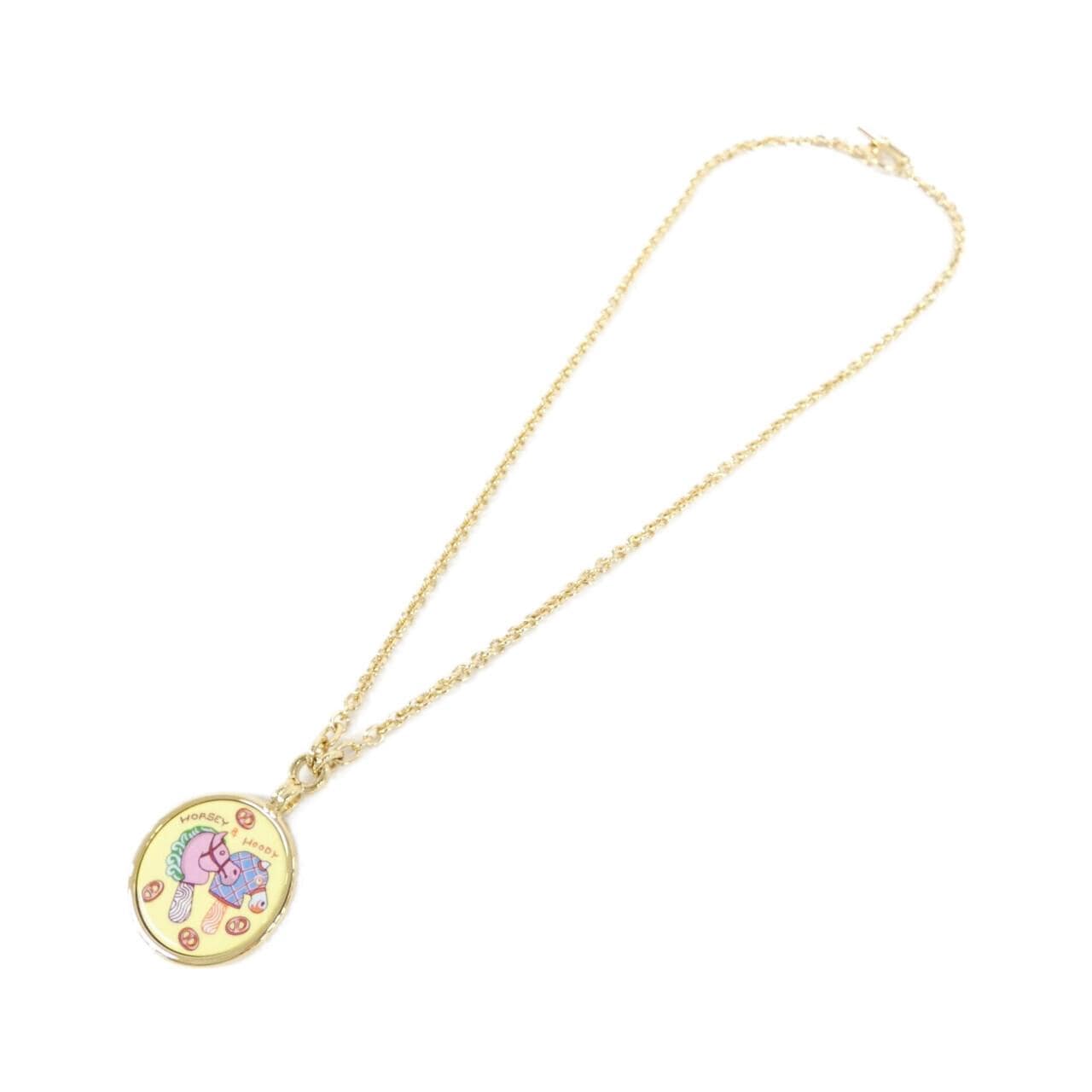 [未使用品] HERMES FUNNY ICE CREAM Medaille PM 984411FE 項鍊