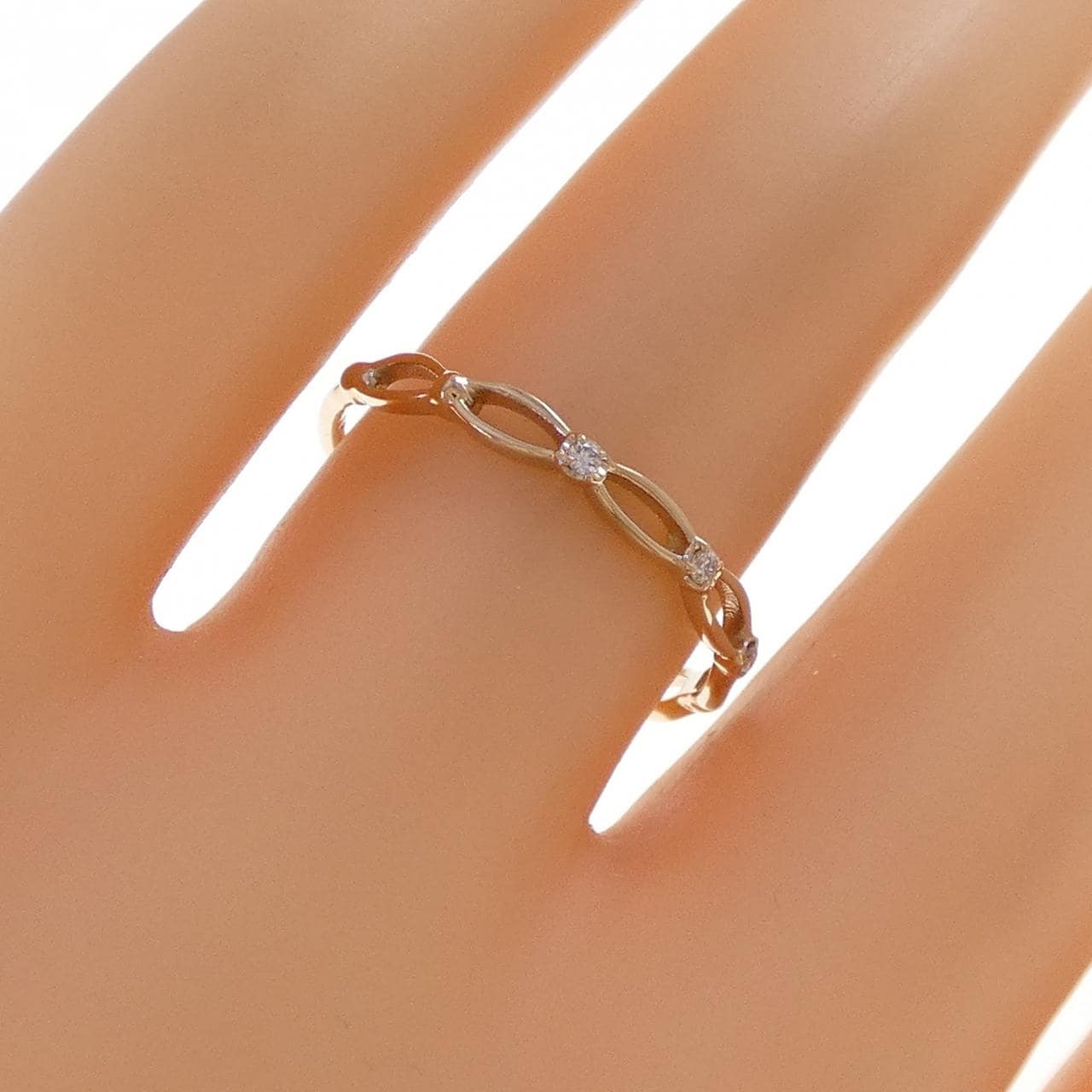 K18PG ダイヤモンド リング 0.02CT