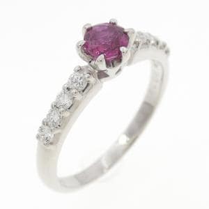PT900 ルビー リング 0.39CT