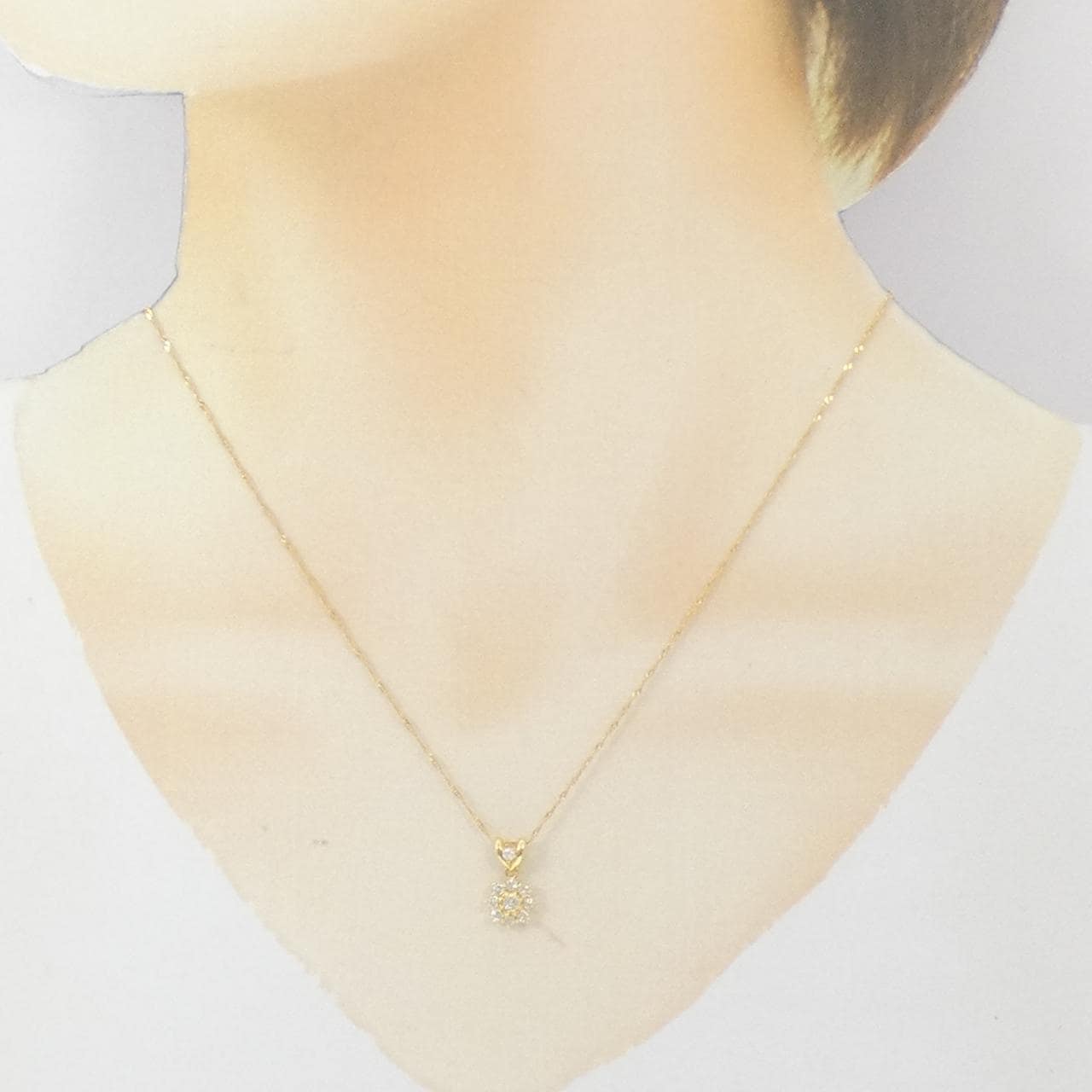 K18YG ダイヤモンド ネックレス 0.32CT