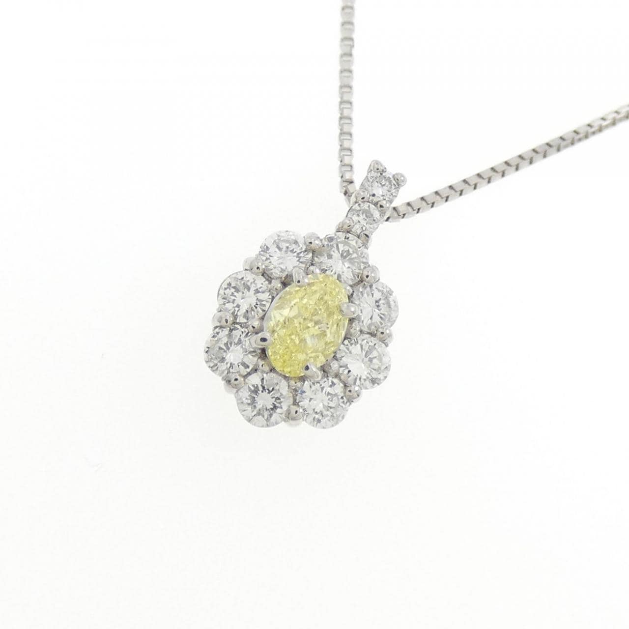 PT ダイヤモンド ネックレス 0.133CT FIY VS2 ファンシーカット