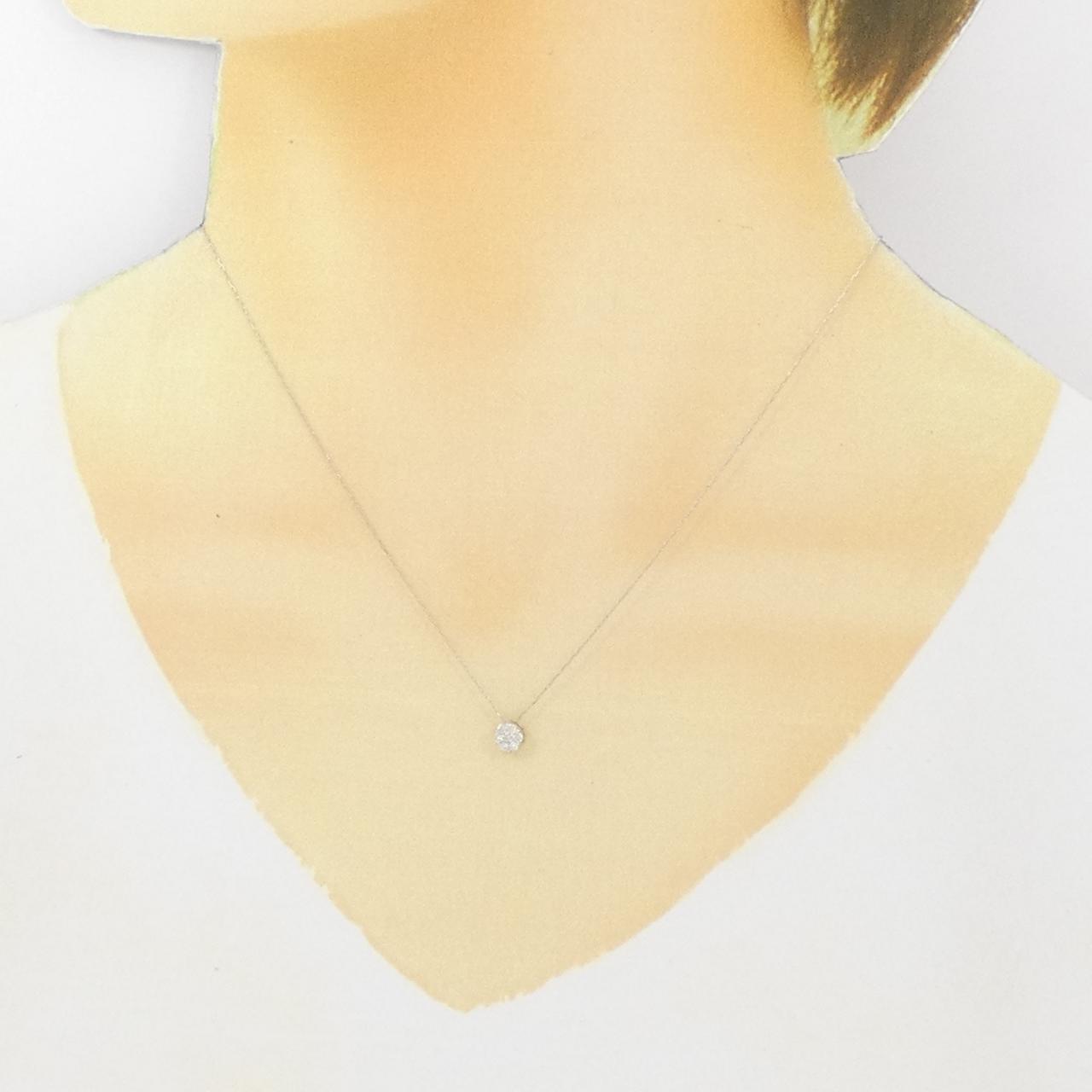 [BRAND NEW] PT950/PT900 Flower Diamond Necklace 0.10