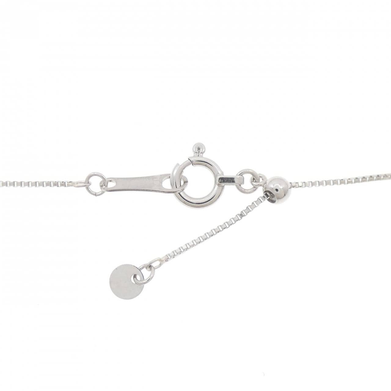 PT900/PT850 フラワー ダイヤモンド ネックレス 0.50CT