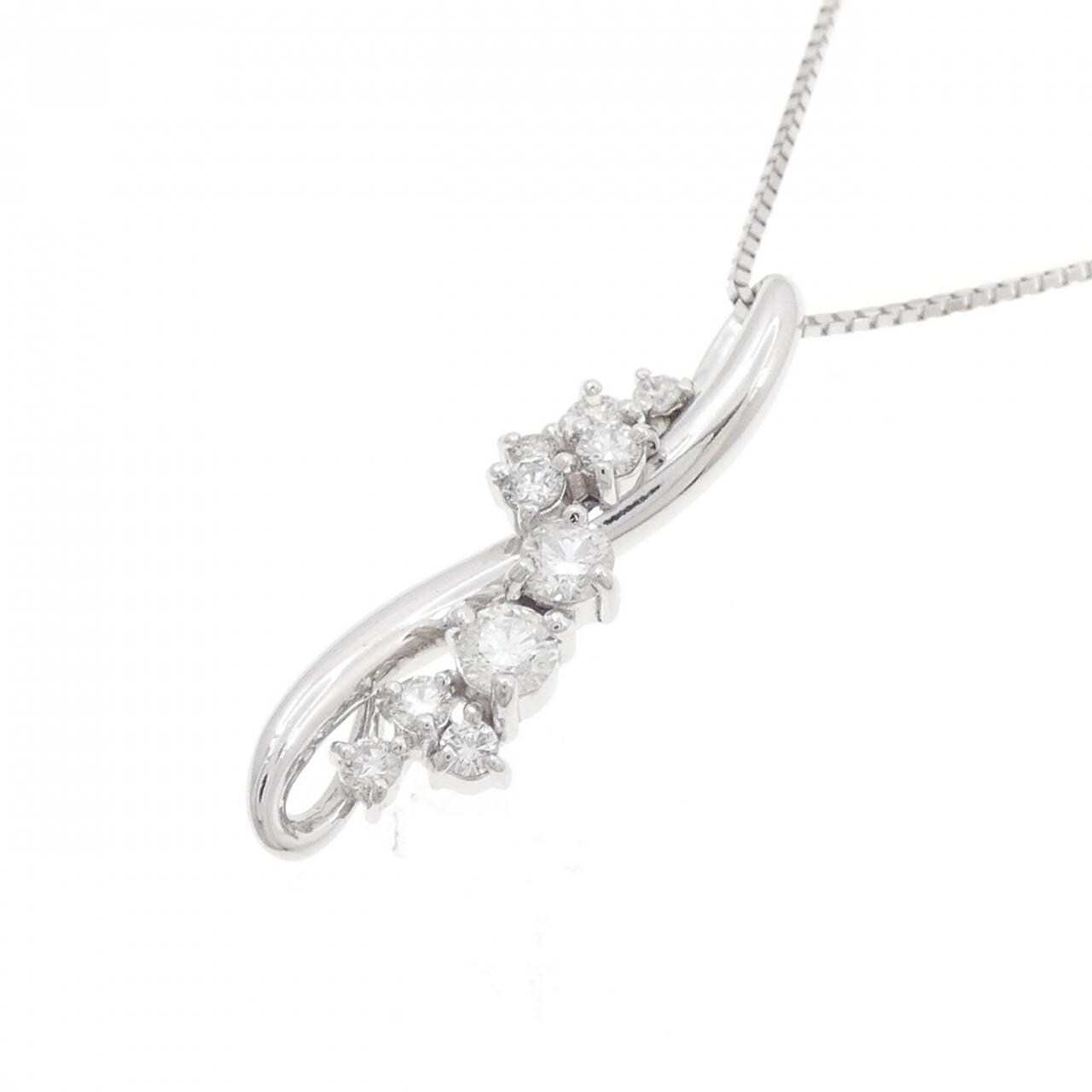 K18WG ダイヤモンド ネックレス 0.50CT