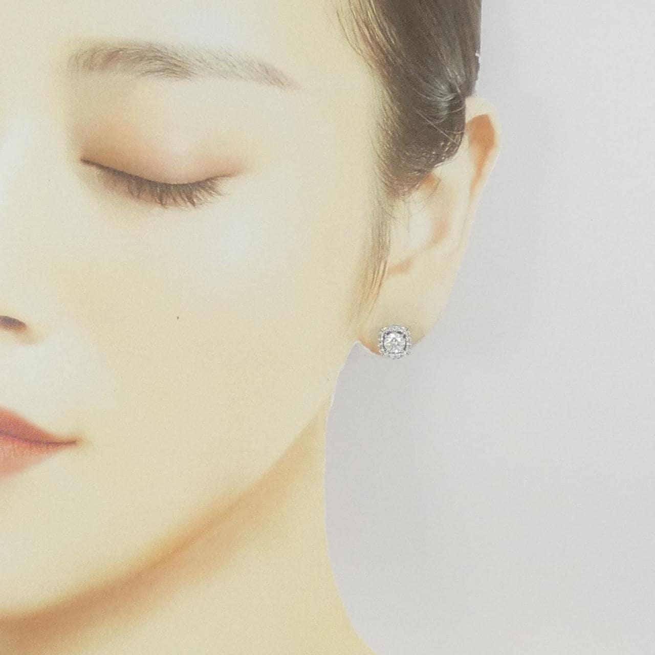 【リメイク】PT900/ST ダイヤモンド ピアス 0.506CT 0.510CT E-F VS2-SI1 3EXT H&C