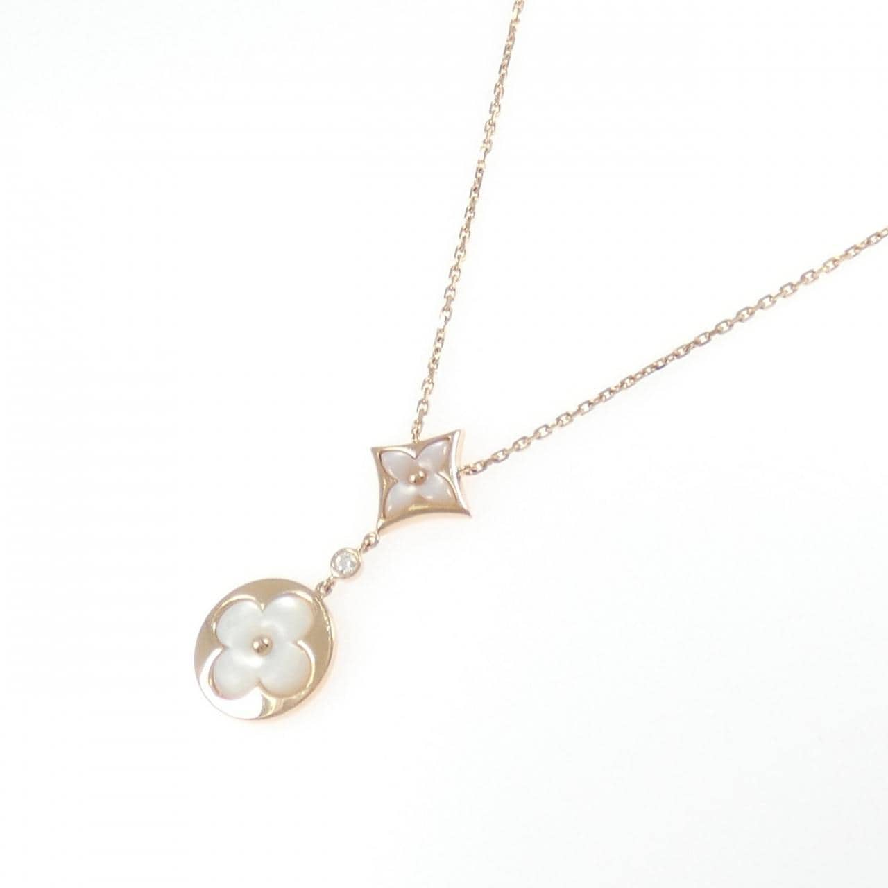 ルイヴィトン コリエ ドゥーブル カラーブロッサム ネックレス