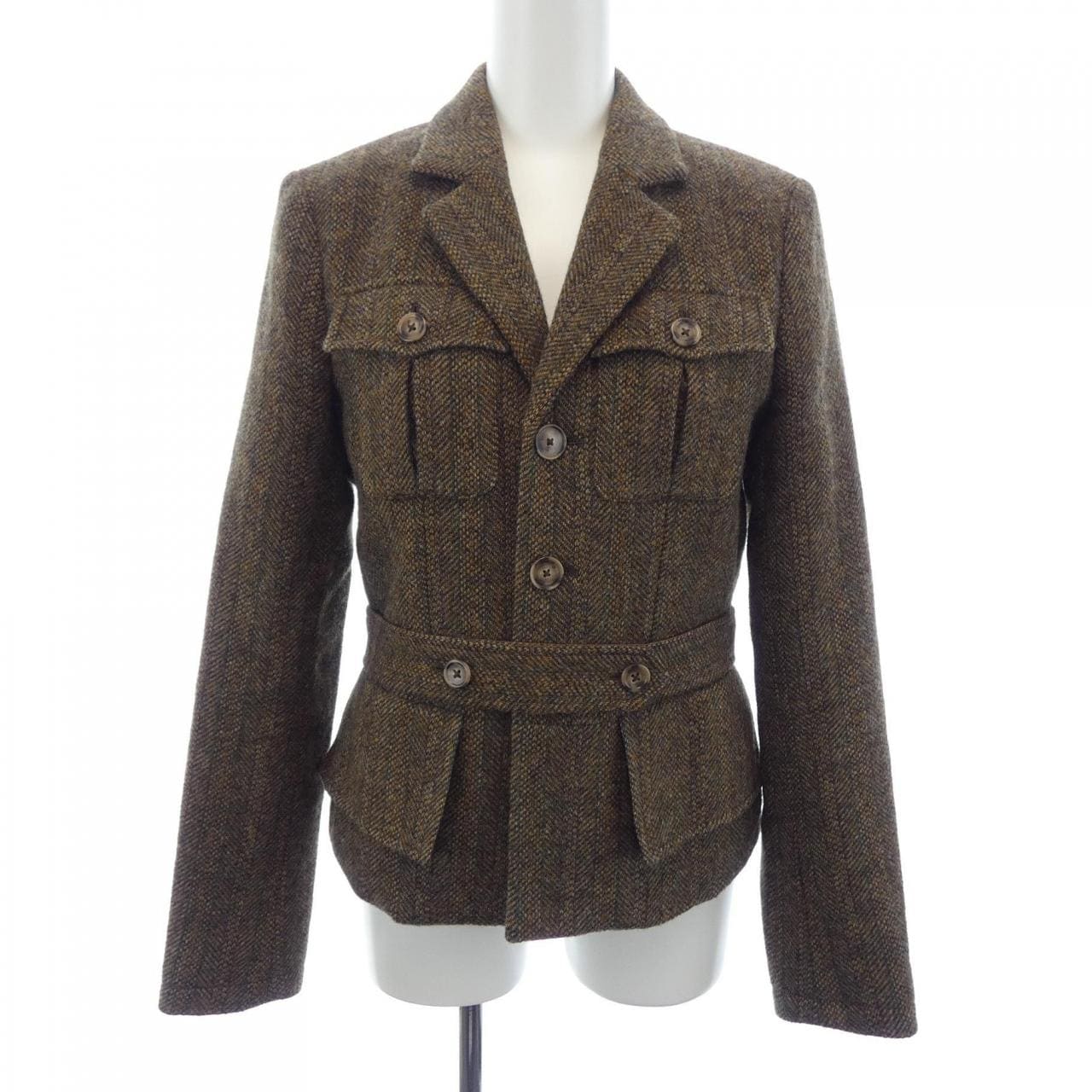ポロラルフローレン POLO RALPH LAUREN belted wool tweed utility ジャケット