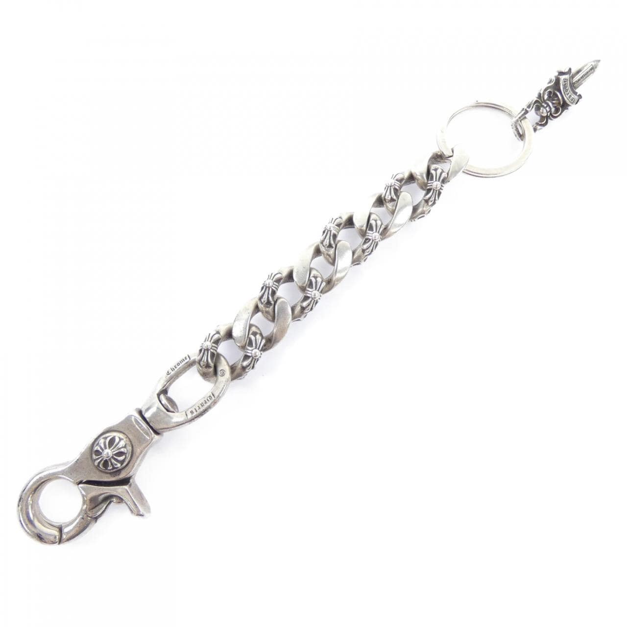 クロムハーツ CHROME HEARTS CLIP CHAIN FANCY ＃5 DAGGER 8LINKS SWVL 2357 304 5000 9100 KEY HOLDER
