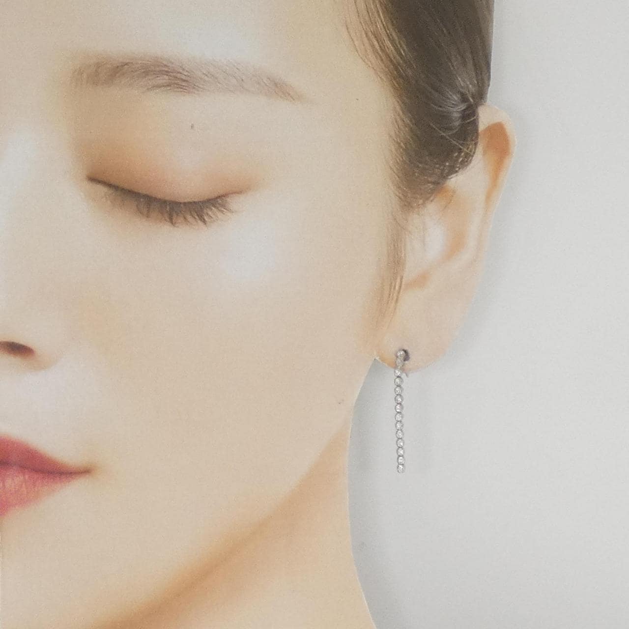 K18WG ダイヤモンド ピアス 0.34CT