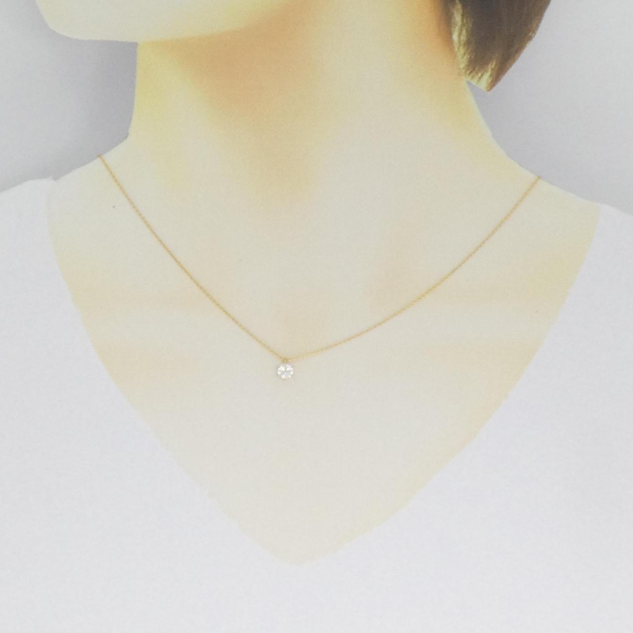【リメイク】K18YG ダイヤモンド ネックレス 0.320CT H SI2 EXT H&C