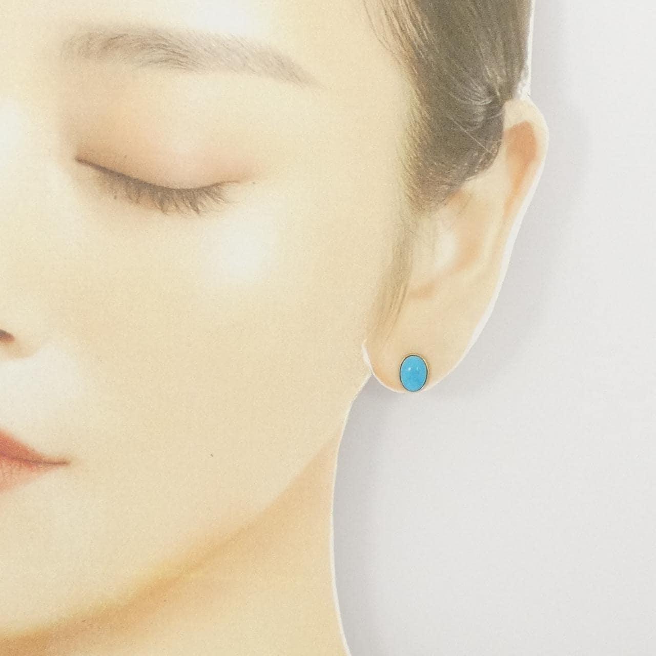[BRAND NEW] K18YG turquoise earrings