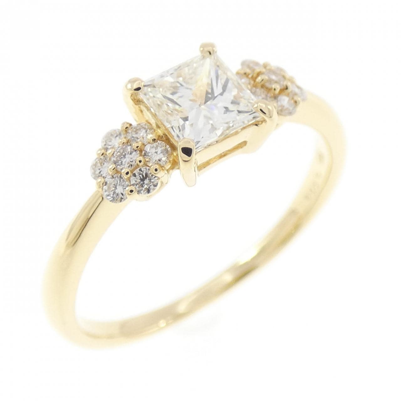 【新品】K18YG ダイヤモンド リング 0.502CT K VVS2 ファンシーカット