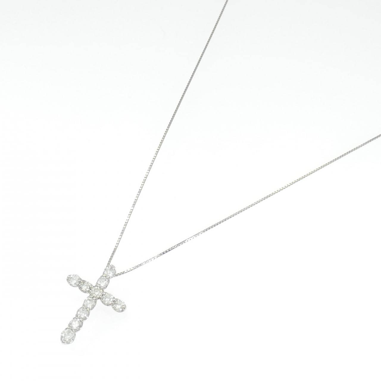 PT900/PT850 クロス ダイヤモンド ネックレス 1.50CT