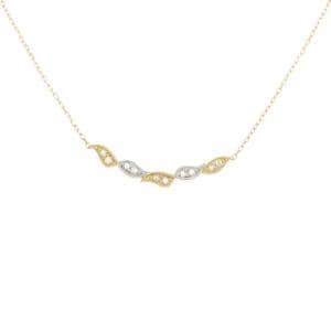 K18YG/K18WG ダイヤモンド ネックレス 0.10CT