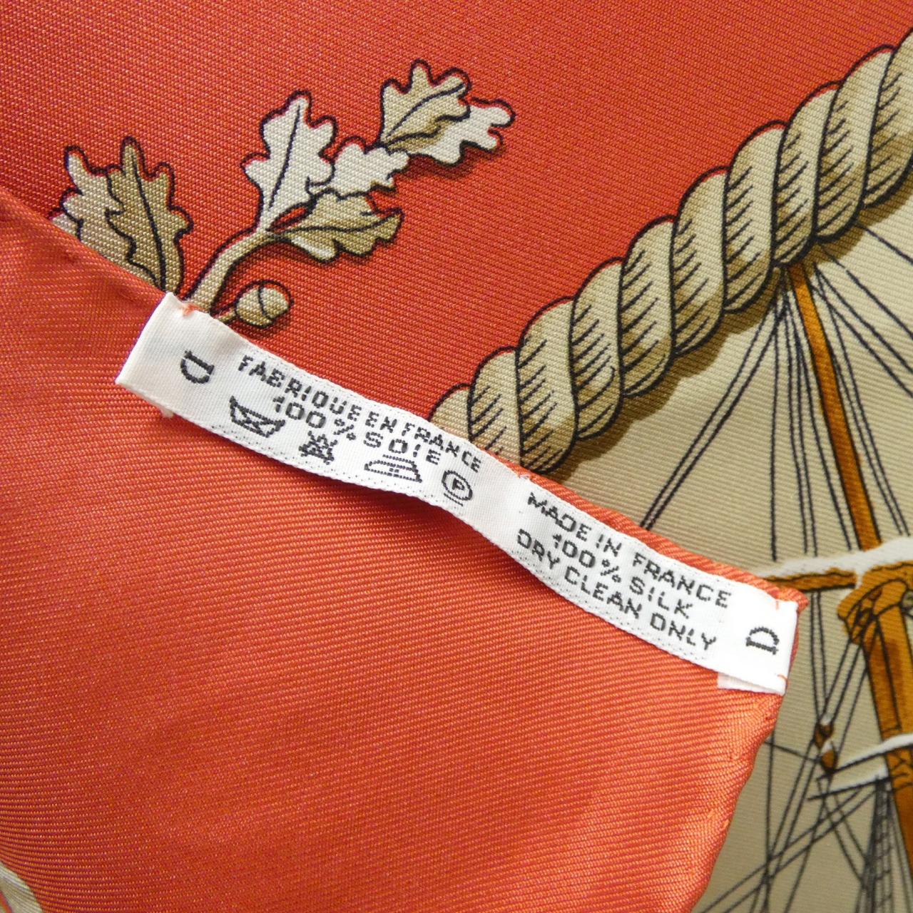 エルメス MARINE ET CAVALERIE カレ スカーフ
