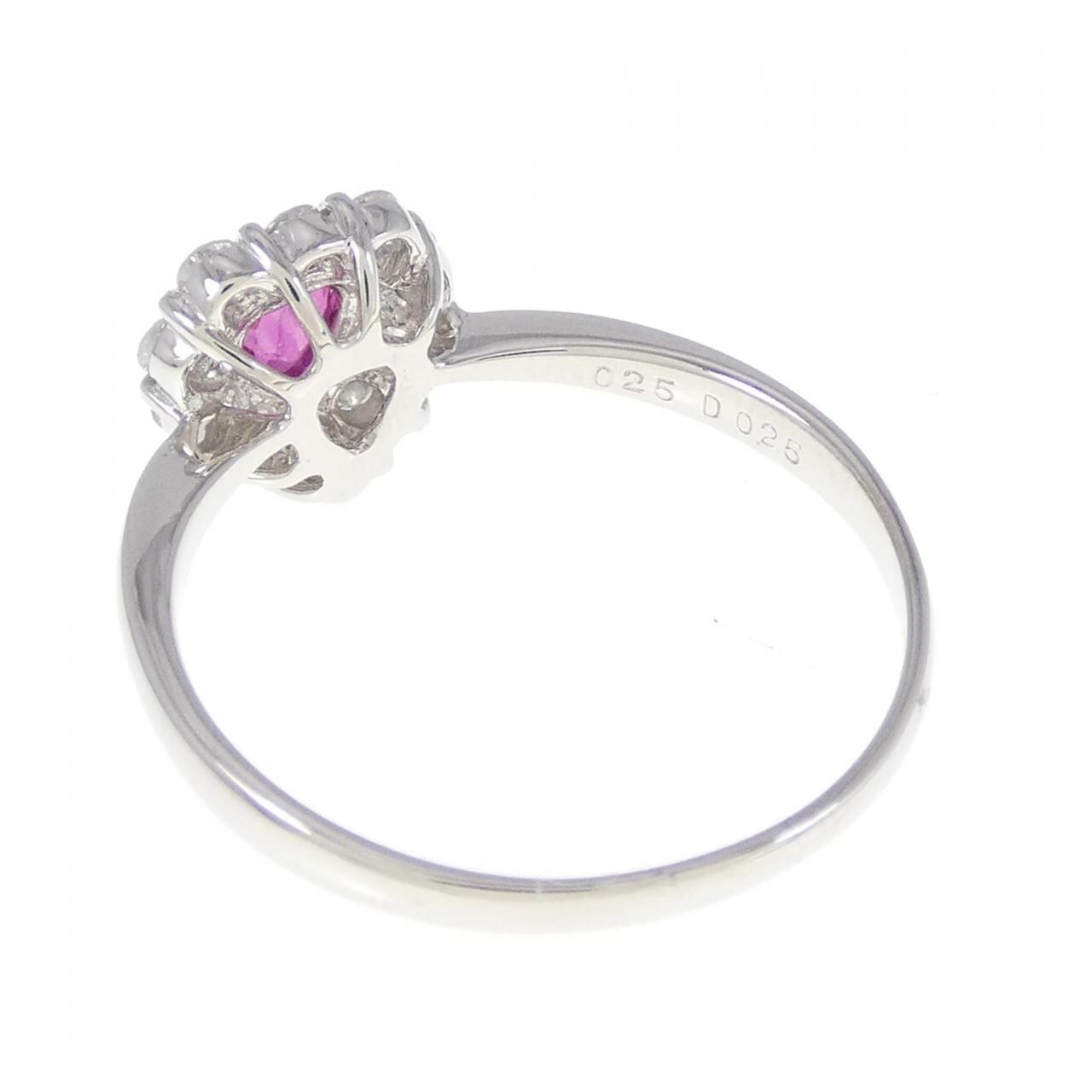 PT Heart Ruby Ring 0.25CT