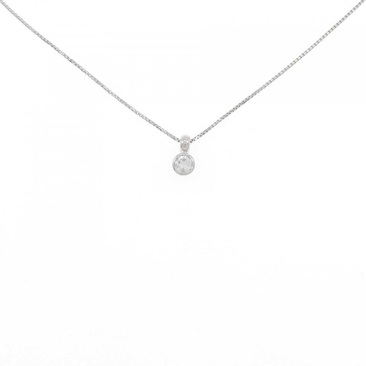 PT ソリティア ダイヤモンド ネックレス 0.13CT