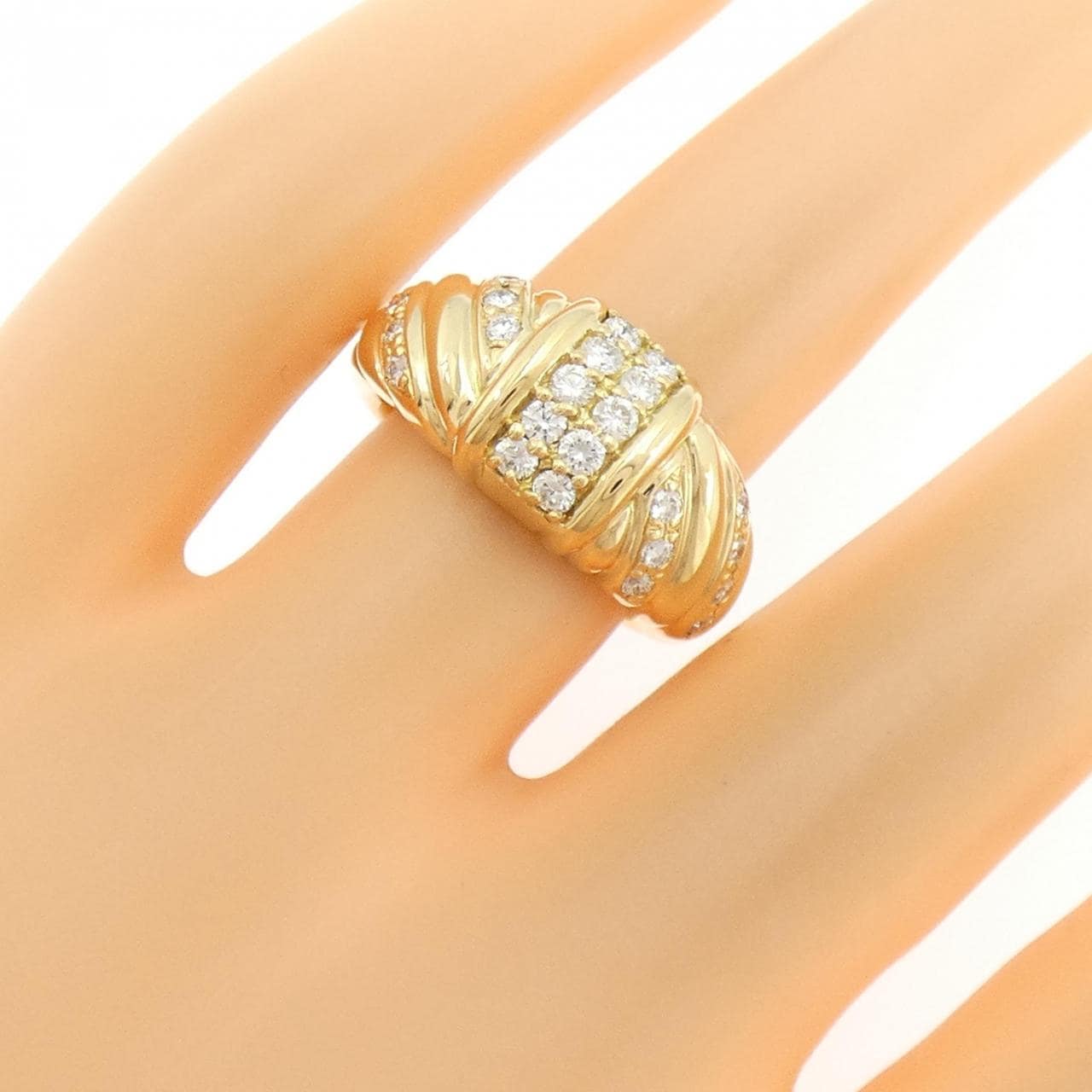 K18YG ダイヤモンド リング 0.48CT