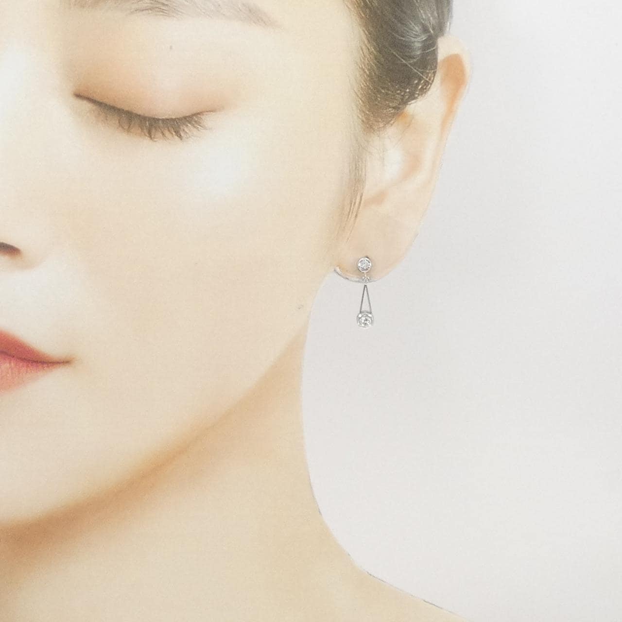 PT900 ダイヤモンド ピアス 0.30CT