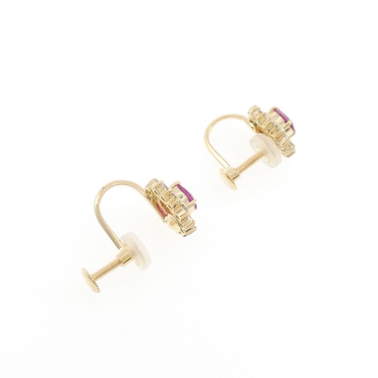 K18YG ルビー イヤリング 0.85CT