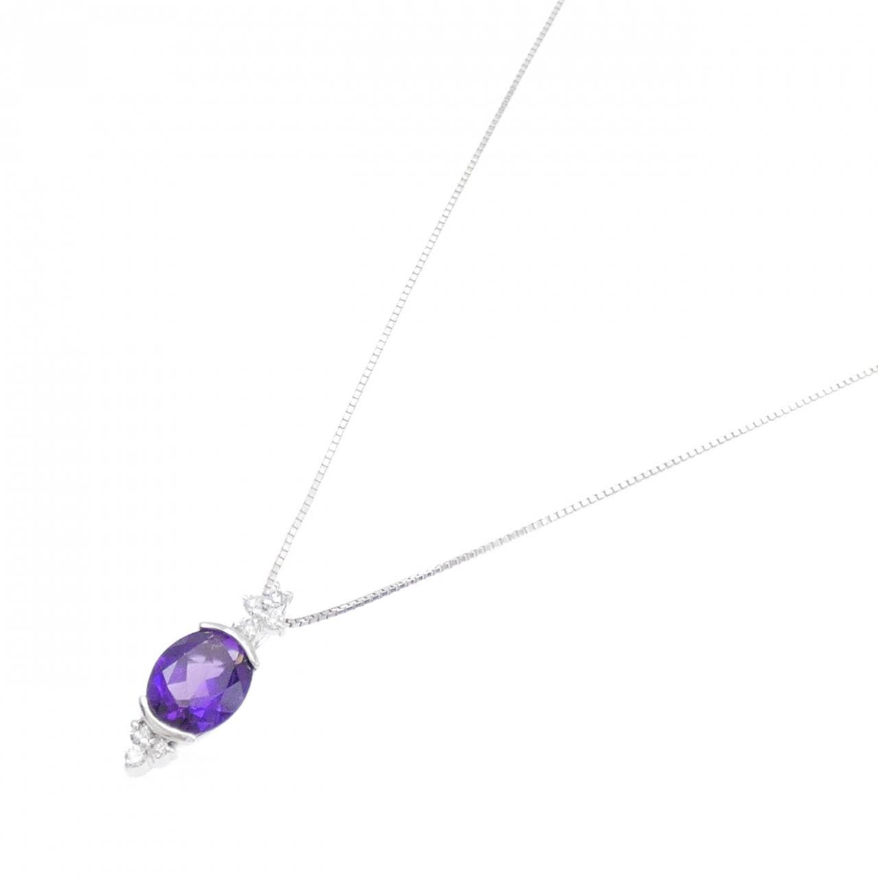 K18WG Amethyst Necklace 1.57CT