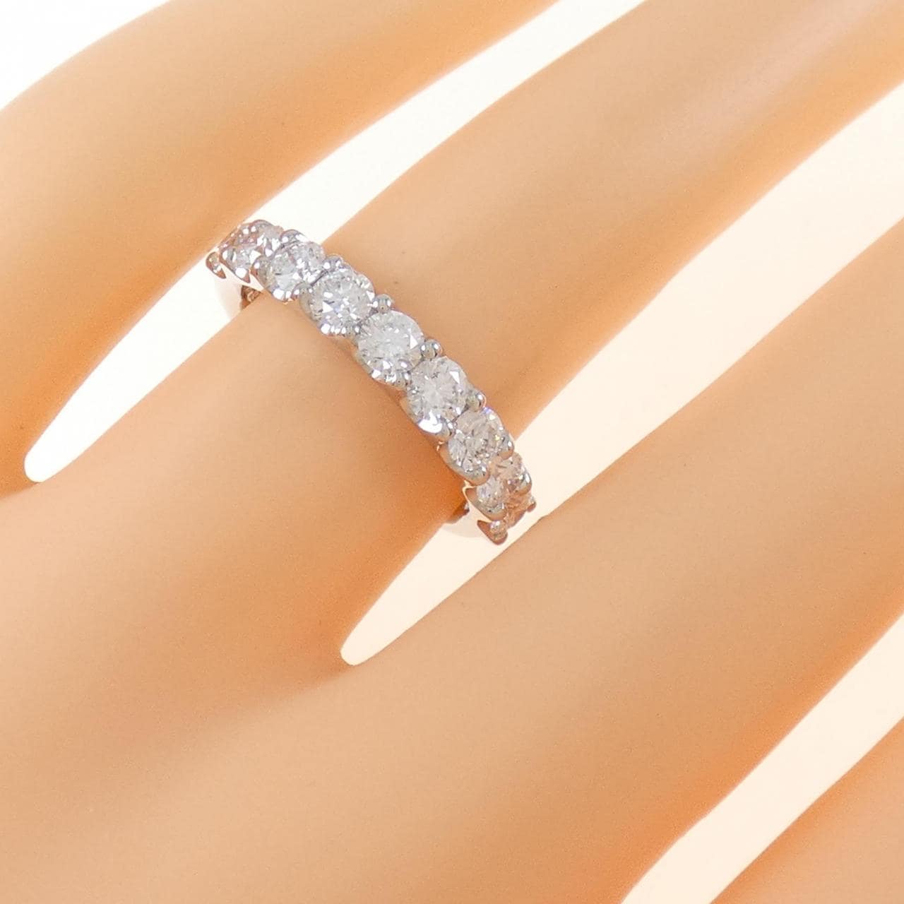 [新品] PT钻石戒指 1.003CT D VS1-SI2 EXT-GOOD