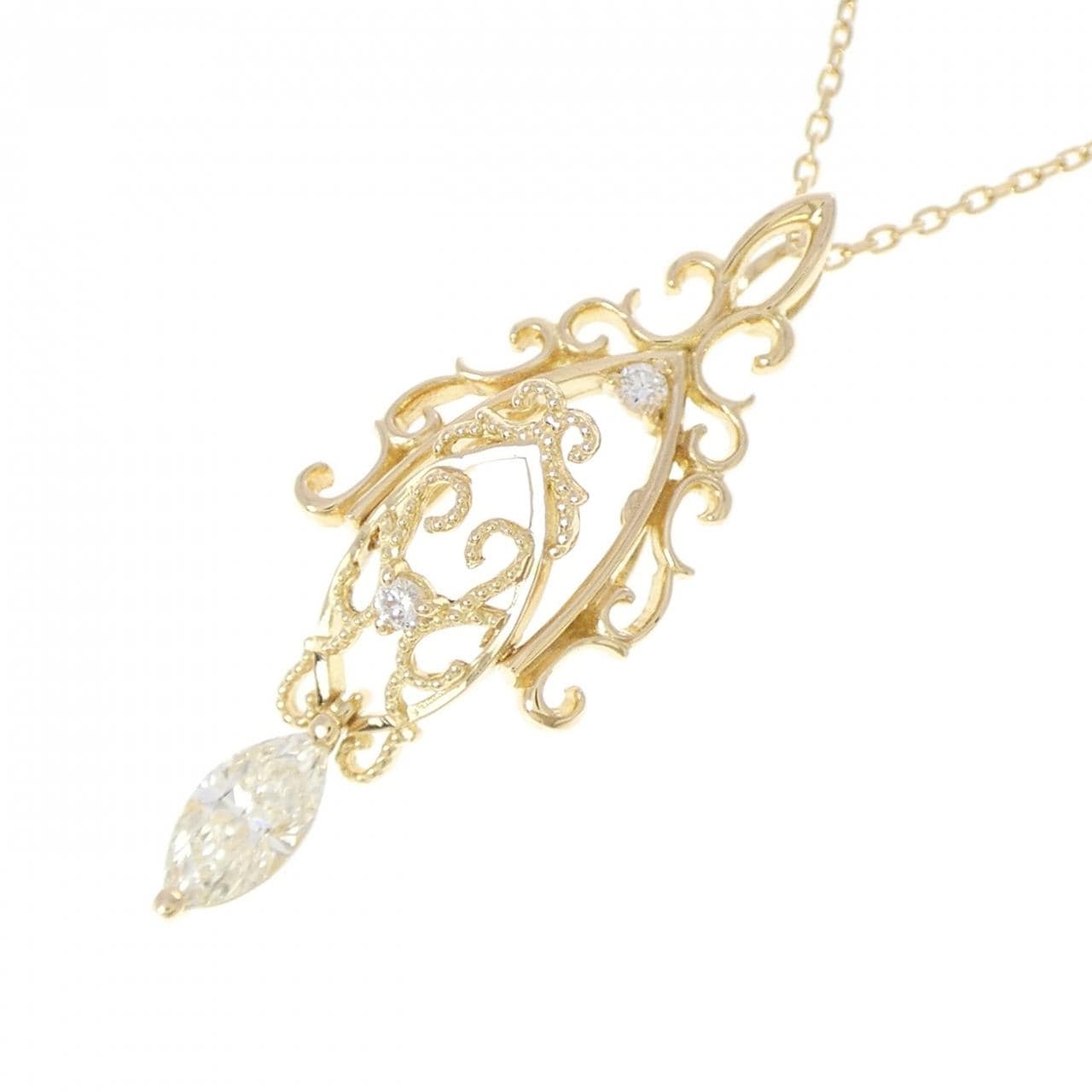 K18YG ダイヤモンド ネックレス 0.35CT