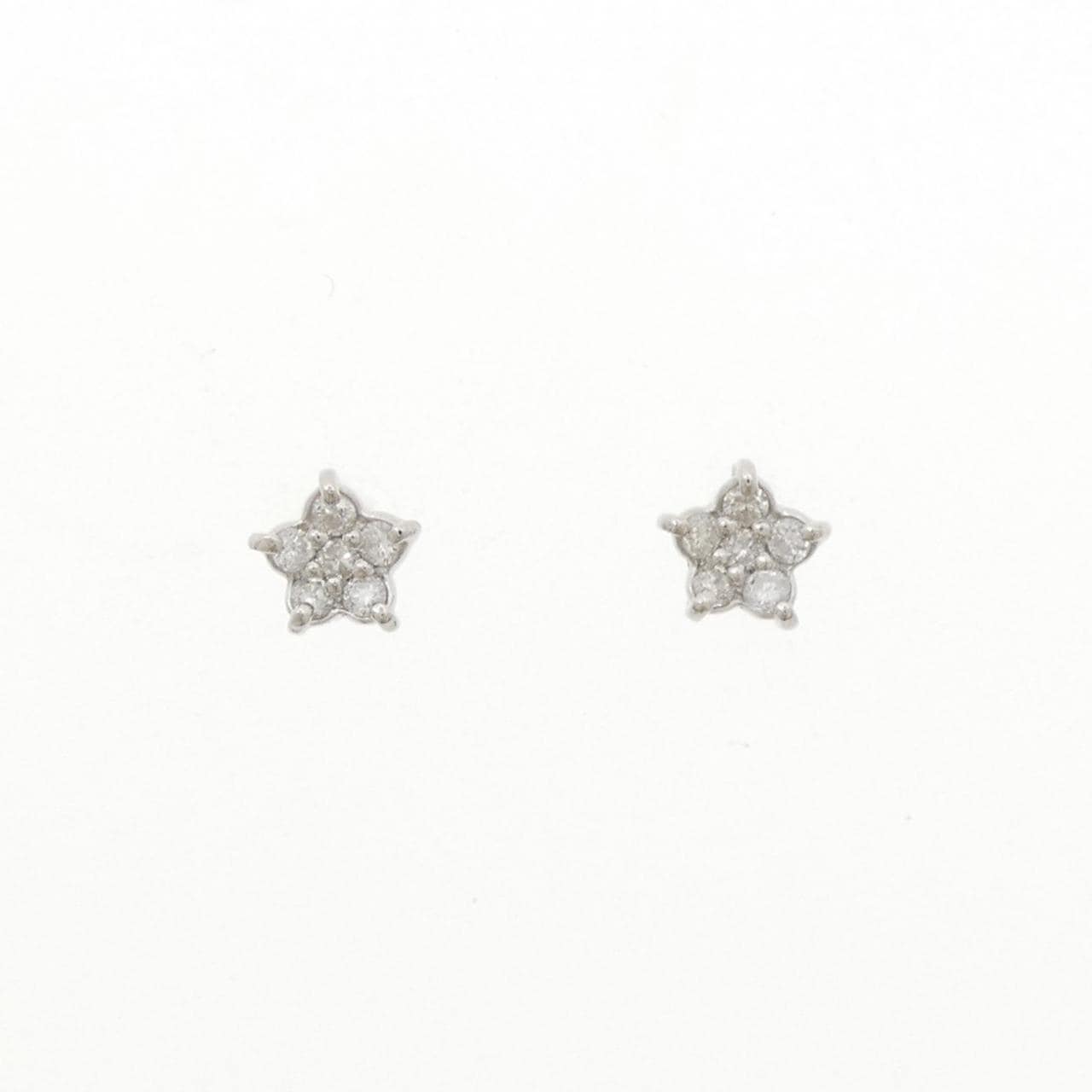 PT900 Flower Diamond Earrings 0.20CT