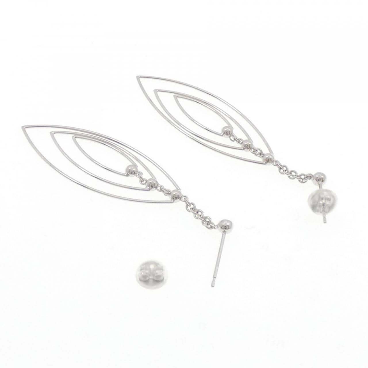 K18WG ダイヤモンド ピアス 0.10CT