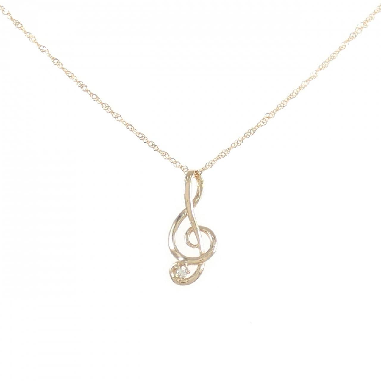 K18PG ダイヤモンド ネックレス 0.01CT