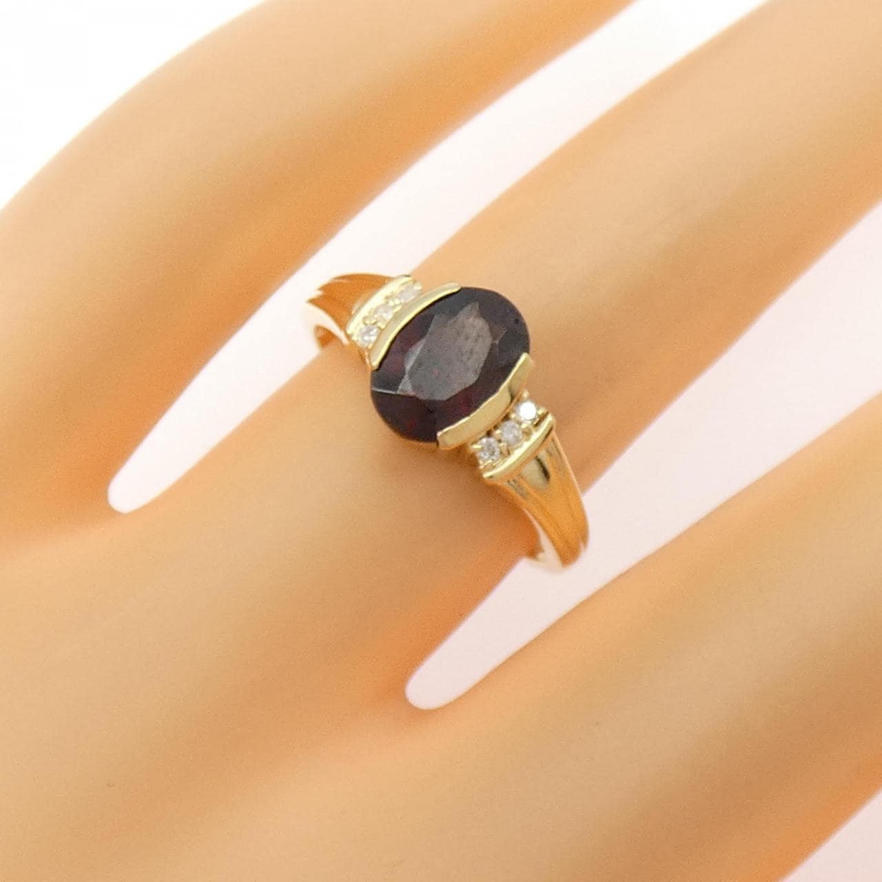 K18YG ガーネット リング