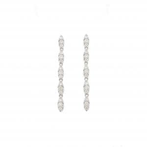 K18WG ダイヤモンド ピアス 1.20CT