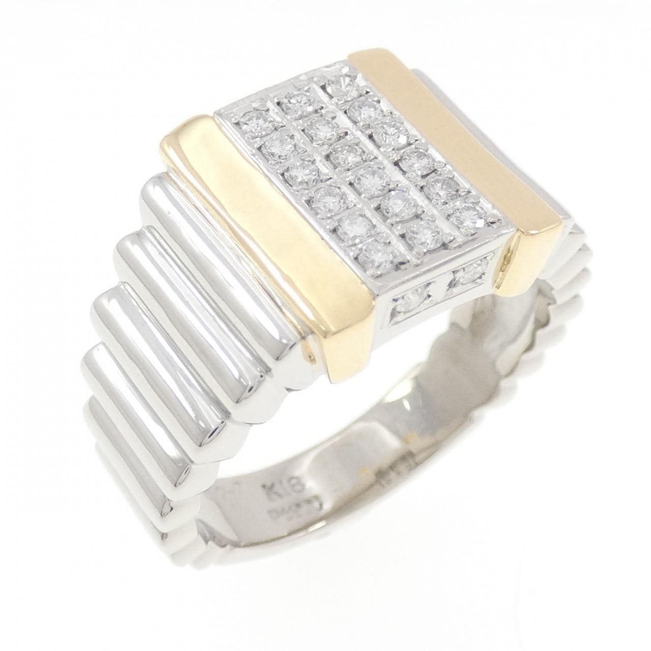 K18YG/PT900 ダイヤモンド リング 0.27CT