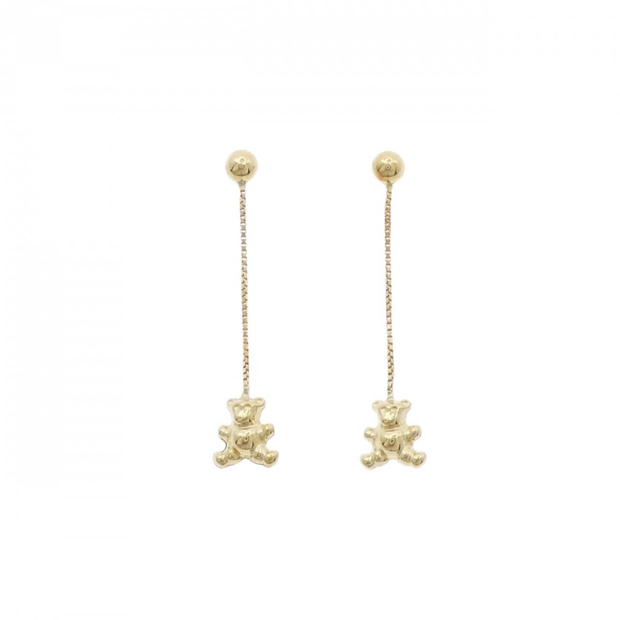 K18YG ベア ピアス