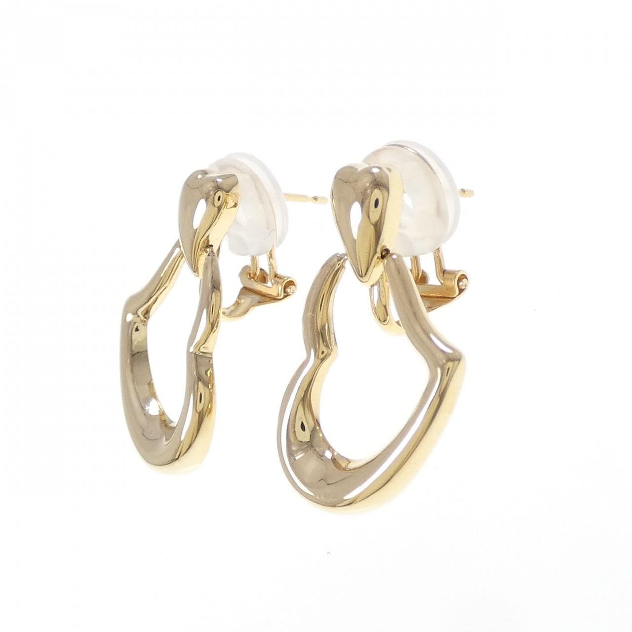 K18YG ハート ピアス