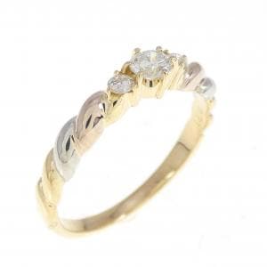 K18YG/PT/K18PG ダイヤモンド リング 0.21CT