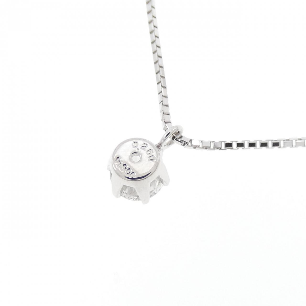 PT900/PT850 ソリティア ダイヤモンド ネックレス 0.260CT