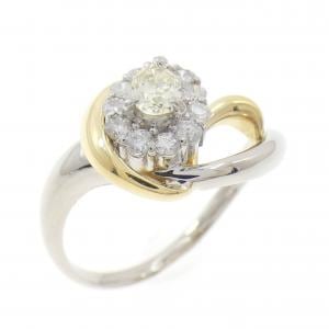 PT900/K18YG ダイヤモンド リング 0.50CT
