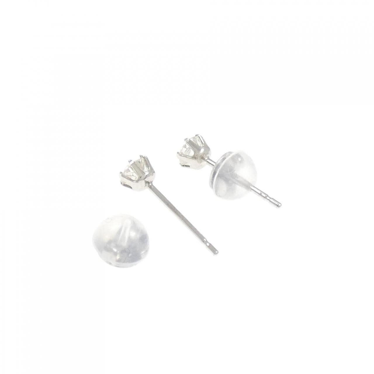 PT900 ソリティア ダイヤモンド ピアス 0.30CT
