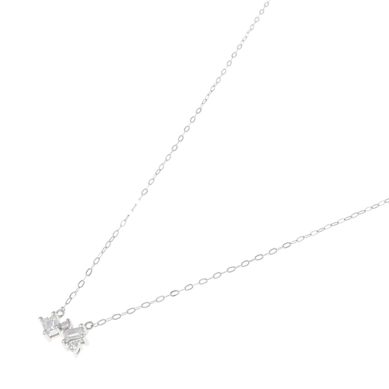 [BRAND NEW] K18WG Diamond necklace 0.31CT