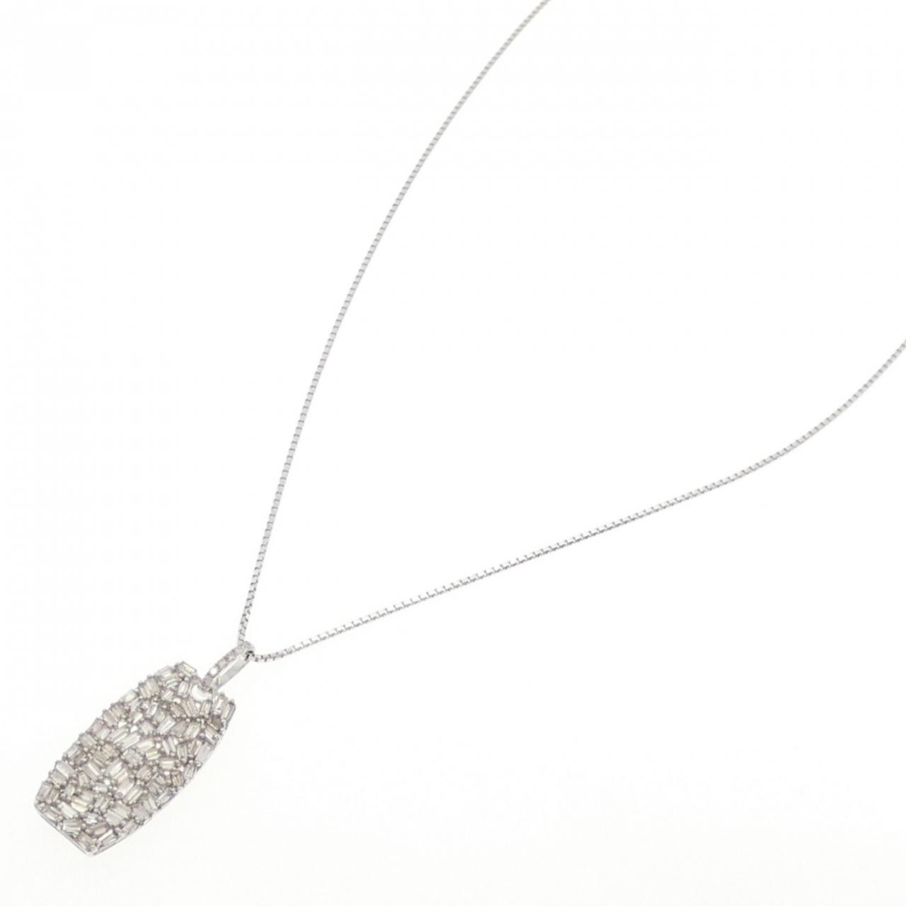 K18WG ダイヤモンド ネックレス 0.80CT